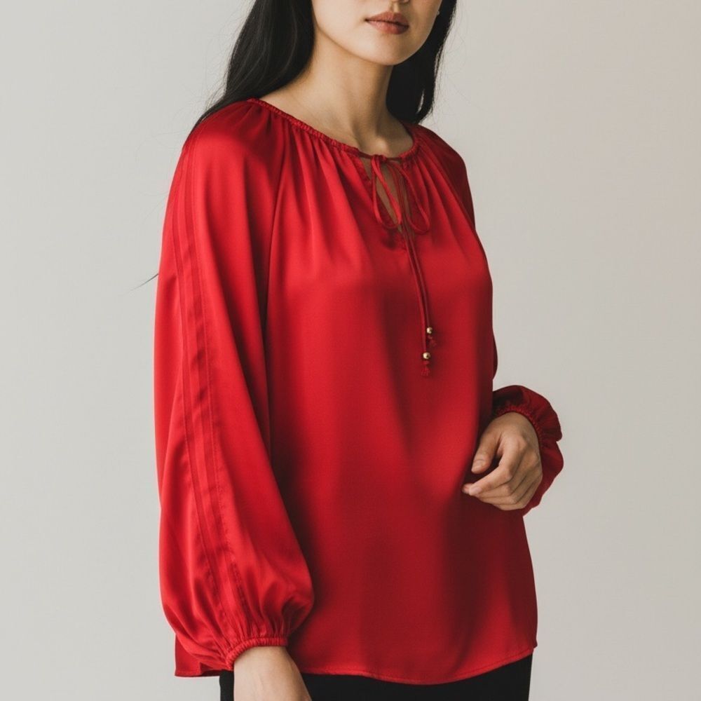 Philosophy Elegant Red Blouse in Size Large